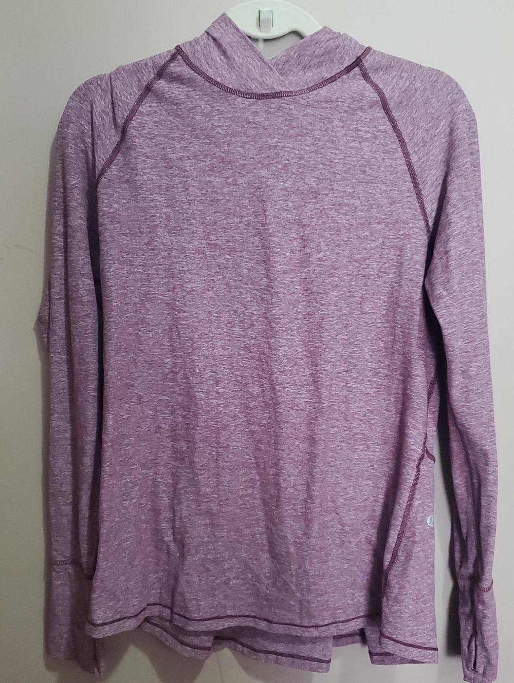 Lululemon Warm Your Core Heathered Bordeaux Drama Long Sleeve Top Size 10